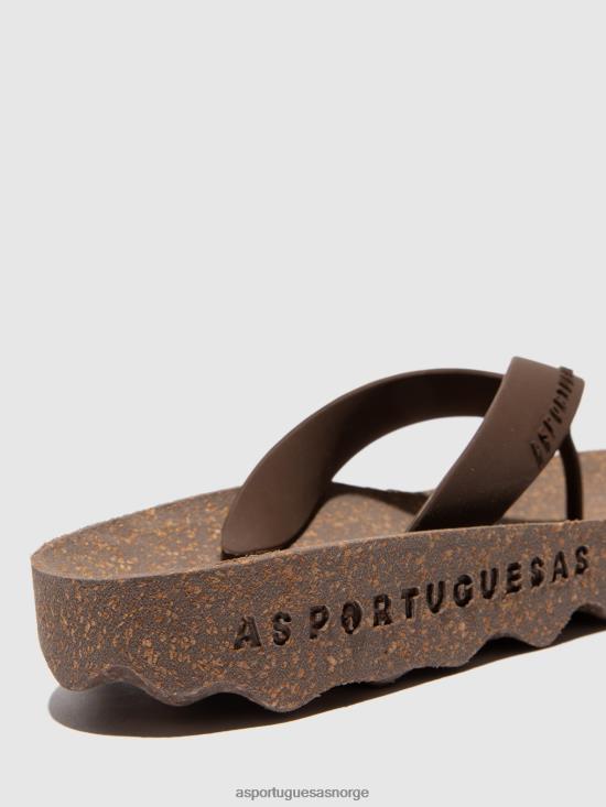 Asportuguesas menn uformell flip-flops-følelse JHBRZ177 flip-flops brun gummistropp