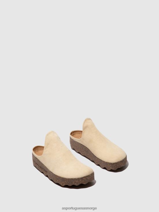 Asportuguesas menn slip-on muldyr leire JHBRZ214 muldyr beige (semsket skinn)