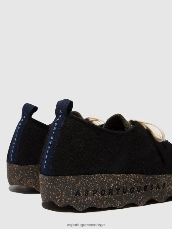 Asportuguesas menn snøresko chat JHBRZ208 sko svart/militærgrønt