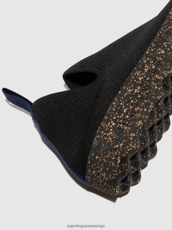 Asportuguesas menn elastiske trenere omsorg JHBRZ190 trenere svart s.cafe stretch