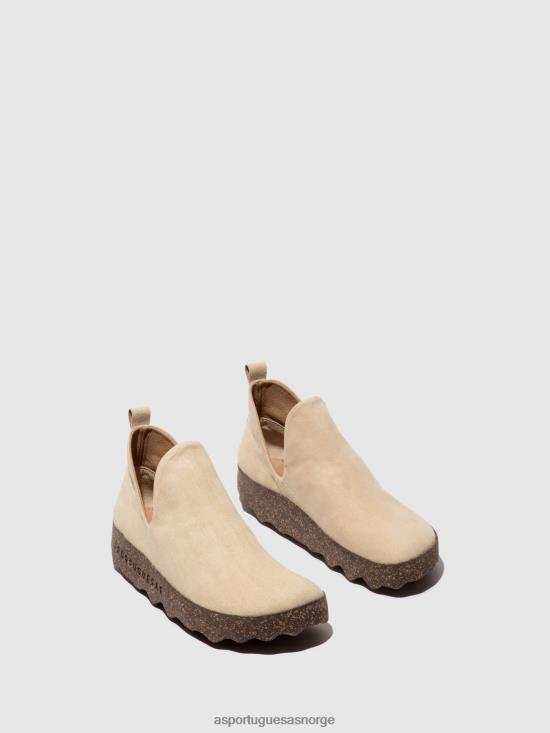 Asportuguesas menn slip-on trener by JHBRZ211 trenere beige (semsket skinn)